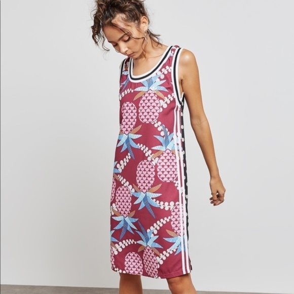 NWT ADIDAS ORIGINAL PINEAPPLE X FARM RIO TANK DRESS XS FINAL - Picture 4 of 4